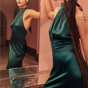 NWT SOLD OUT Reformation Kailey Dress Emerald Size 6